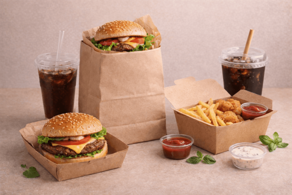 fundas de papel para delivery y restaurantes